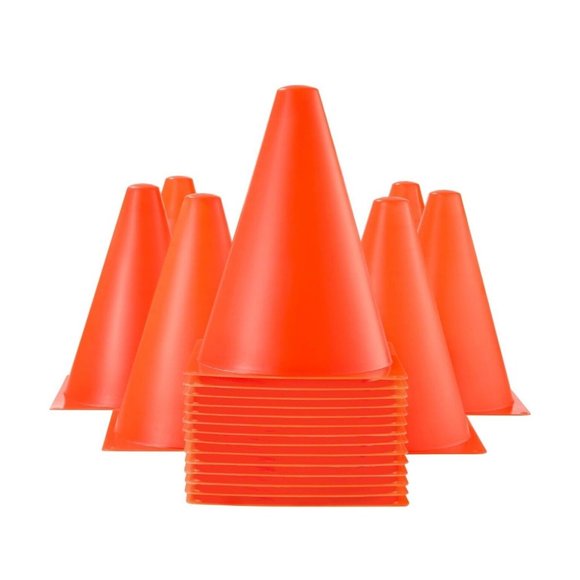 3 Of Dazzling Toys 7 Inch Plastic Traffic Cones - 6 Pack of 7” - Picture 1 of 4